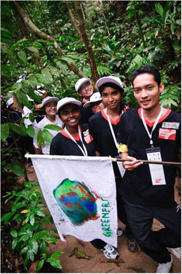 Trekking was part of the oupoor team activities