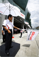 Mr. Toru Takahashi flagged off the start of the test drive