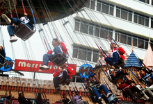 Associates enjoying themselves at the theme park.